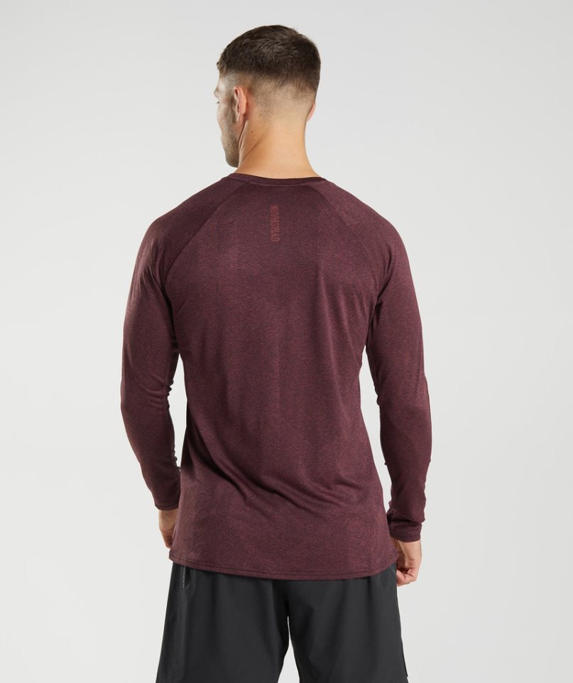 Men's Gymshark Apex Long Sleeve T-Shirts Dark Brown | NZ 2OFPIN